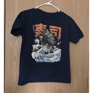 Black Matter Dragon Sushi T Shirt Size Medium Ilustrata Design Blue Anime Manga